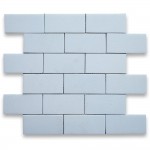 2x4 Thassos White Honed Marble Mosaic 